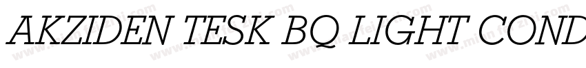 AKZIDEN TESK BQ LIGHT CONDENSED字体转换